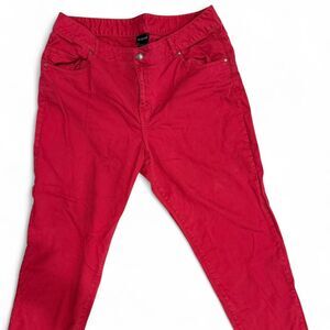 Lane Bryant Women's Bright Red Hot Straight Leg Jeans